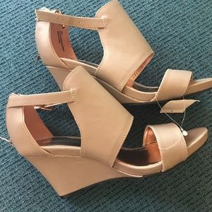 Lane Bryant Zip Back 2 Strap Wedge Sandal Sz 10W